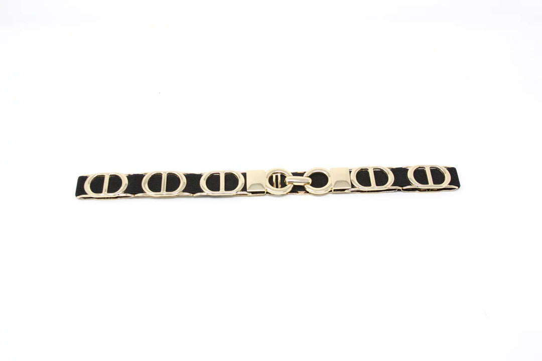 Black and Gold Stretch Belt
