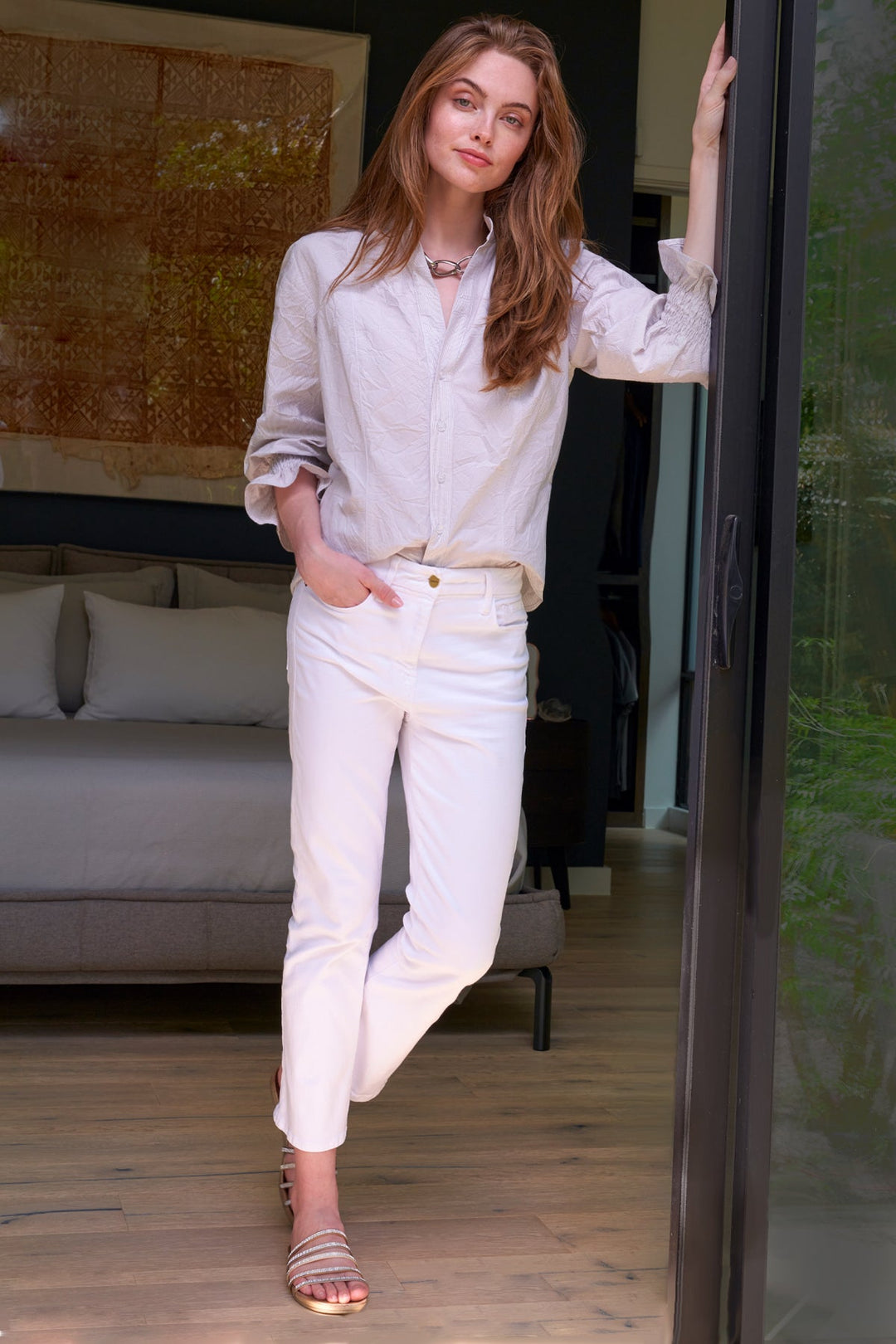 Carrie Tan Pinstripe Shirt