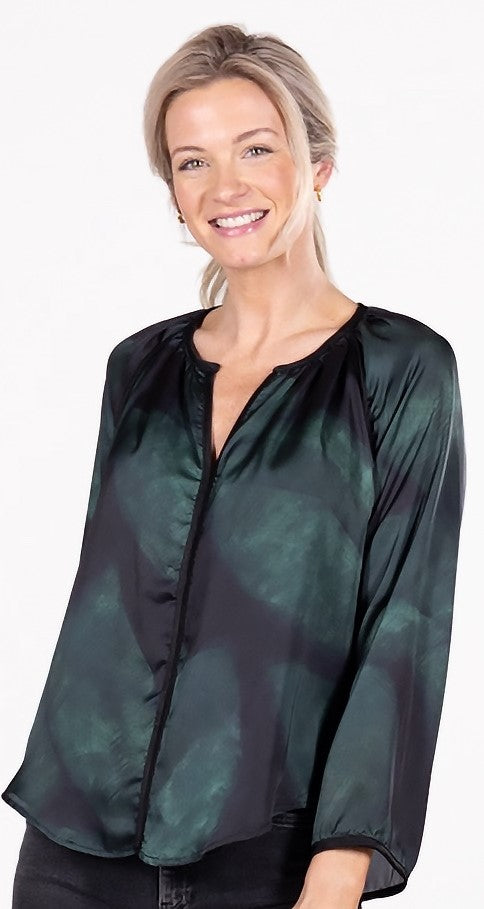 V-Neck Black Trim Top