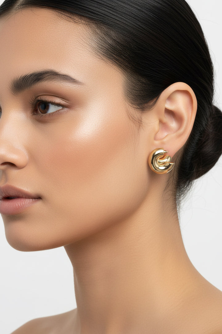 CHUNKY BUBBLE HOOP EARRING