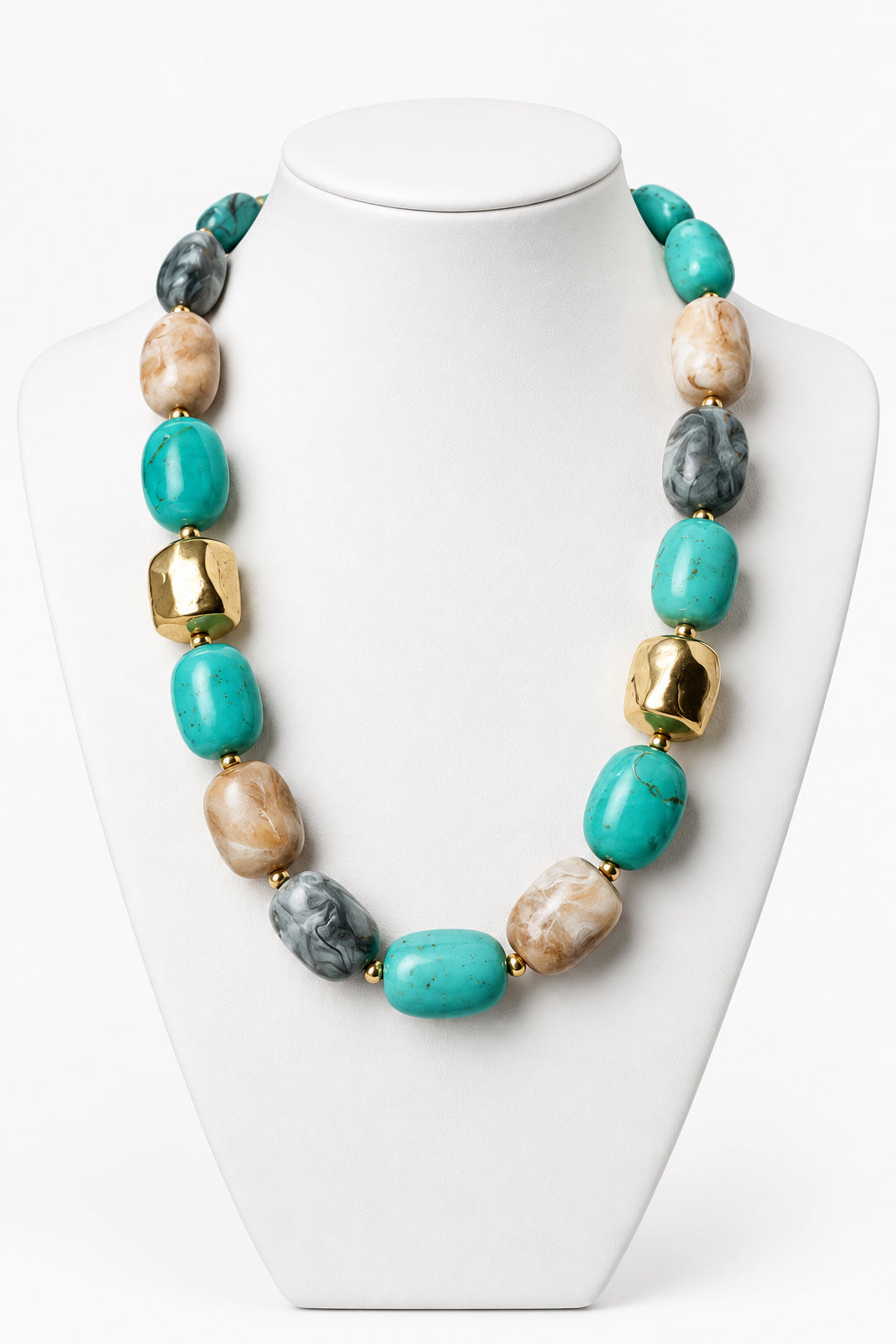 OVAL STONE TURQUOISE NECKLACE