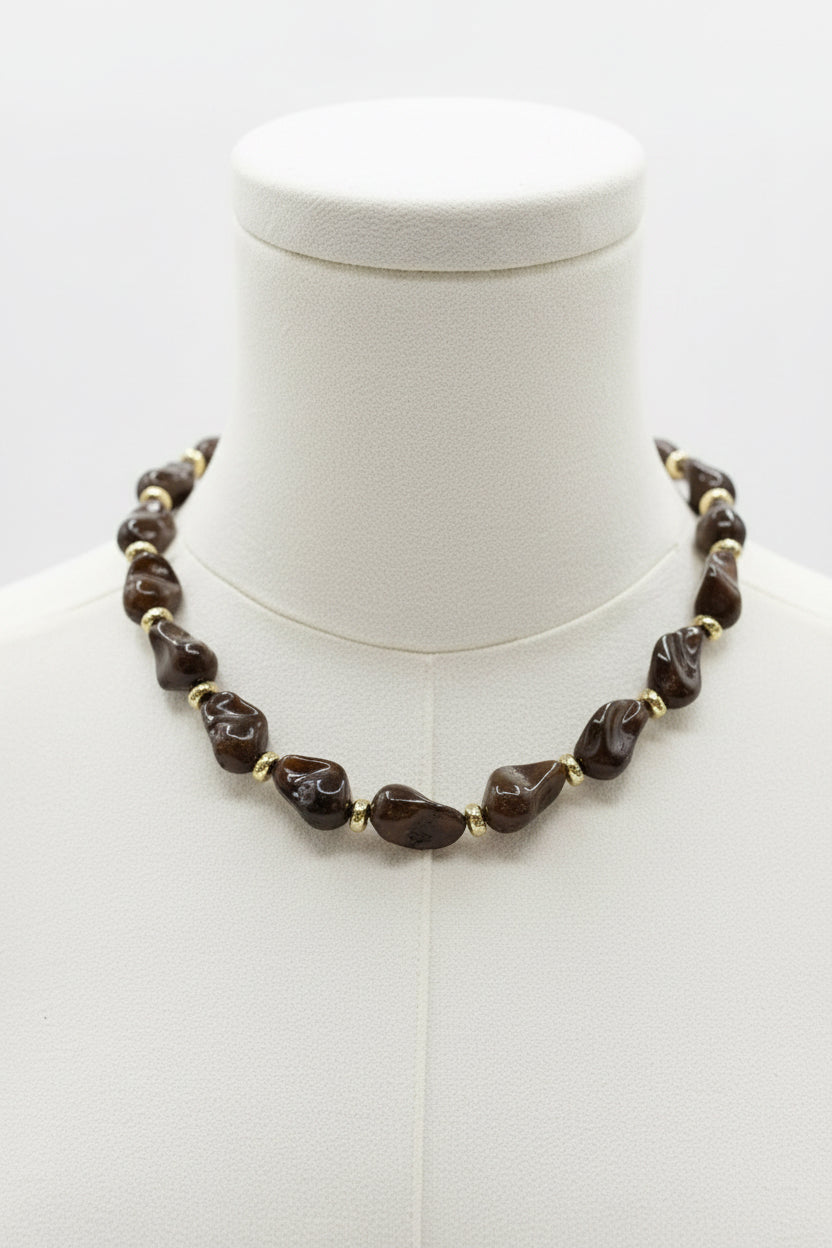 MARBLED BEAD NECKLACE