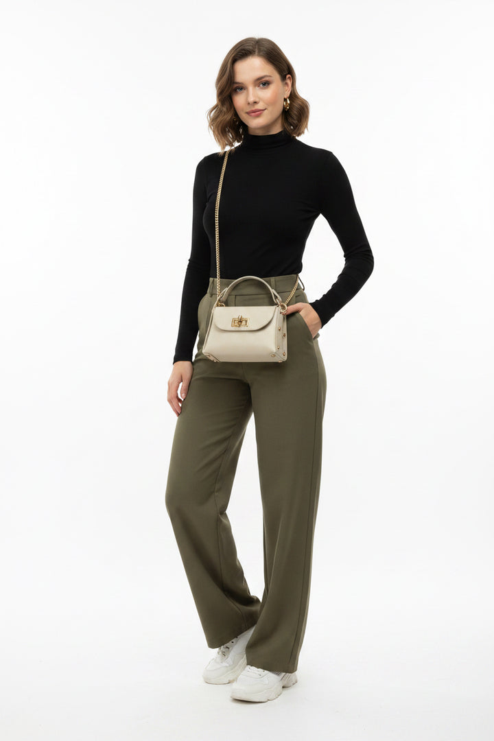 Bamboo Clasp Crossbody Bag