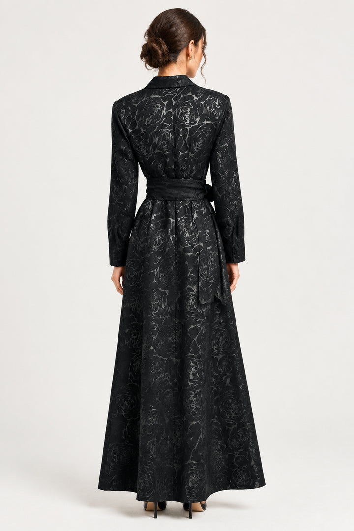 PLEATED WAIST 50" SHIRTDRESS