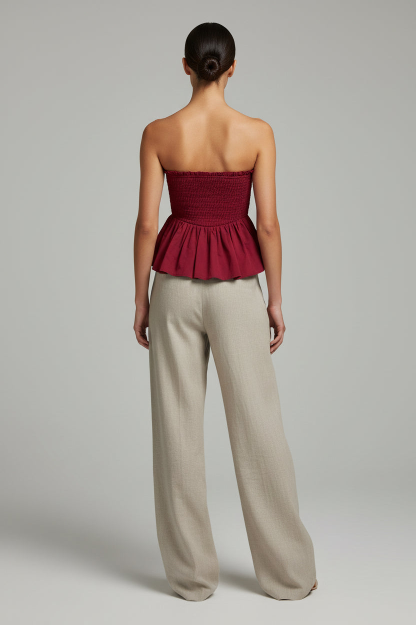 STRUCTURED PLEATED TOP