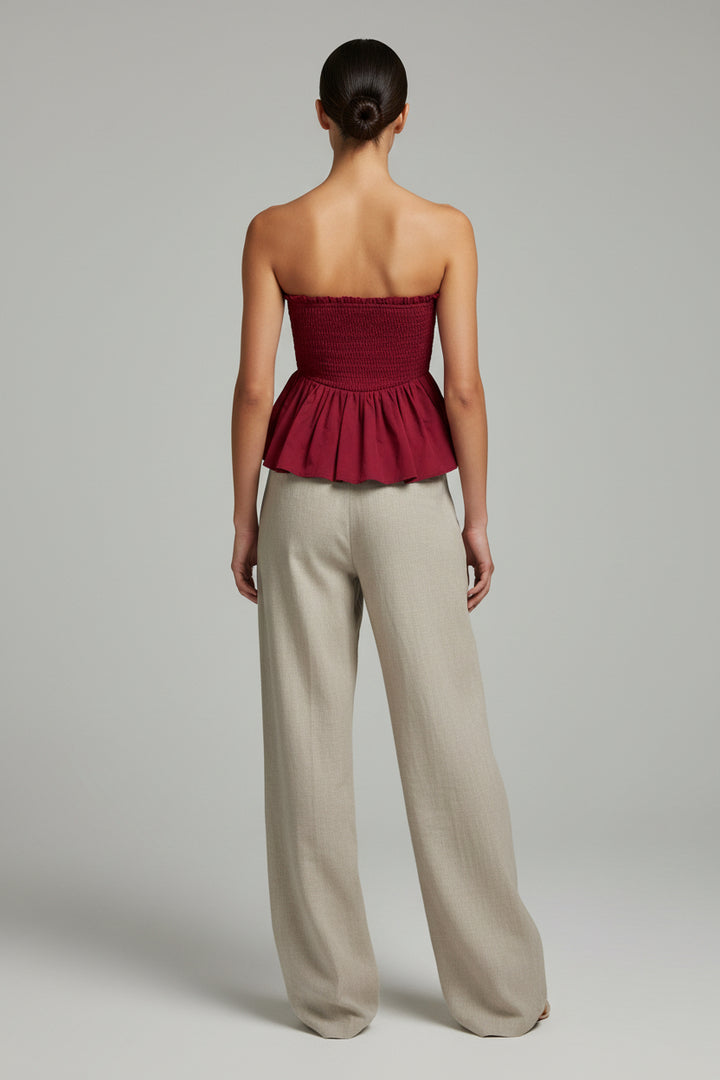 STRUCTURED PLEATED TOP