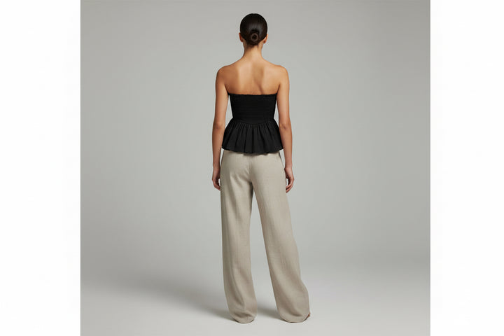 STRUCTURED PLEATED TOP