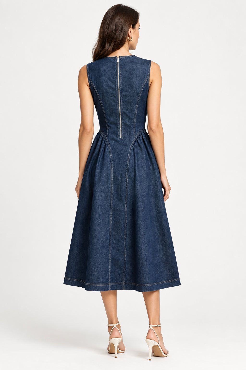 SLEEVELESS DENIM DRESS