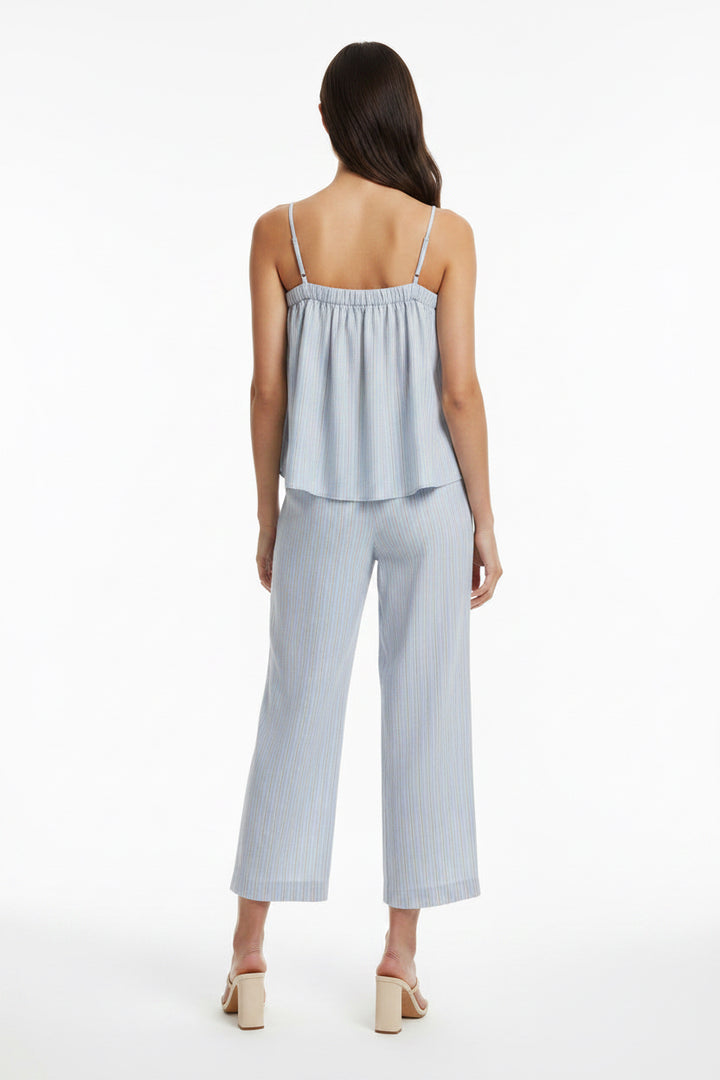 Striped pleated top