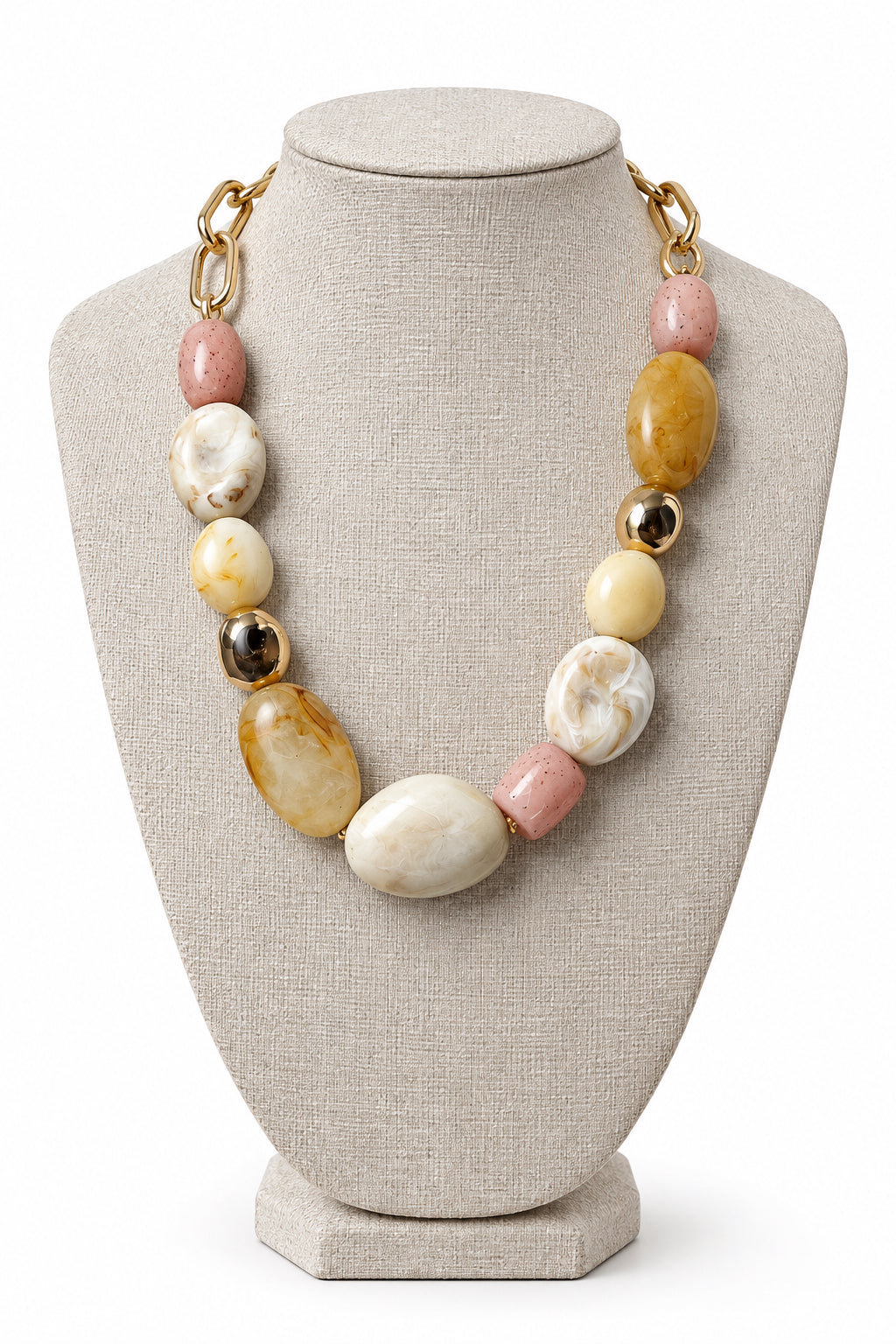 MARBLED PEBBLE NECKLACE