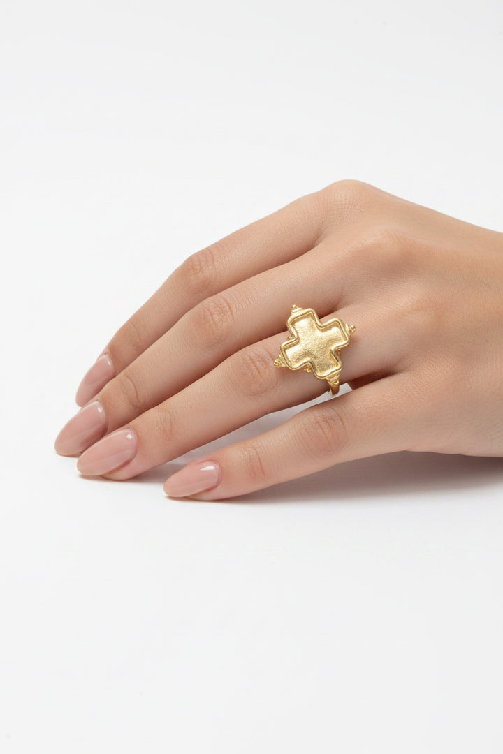 Gold Cross Ring