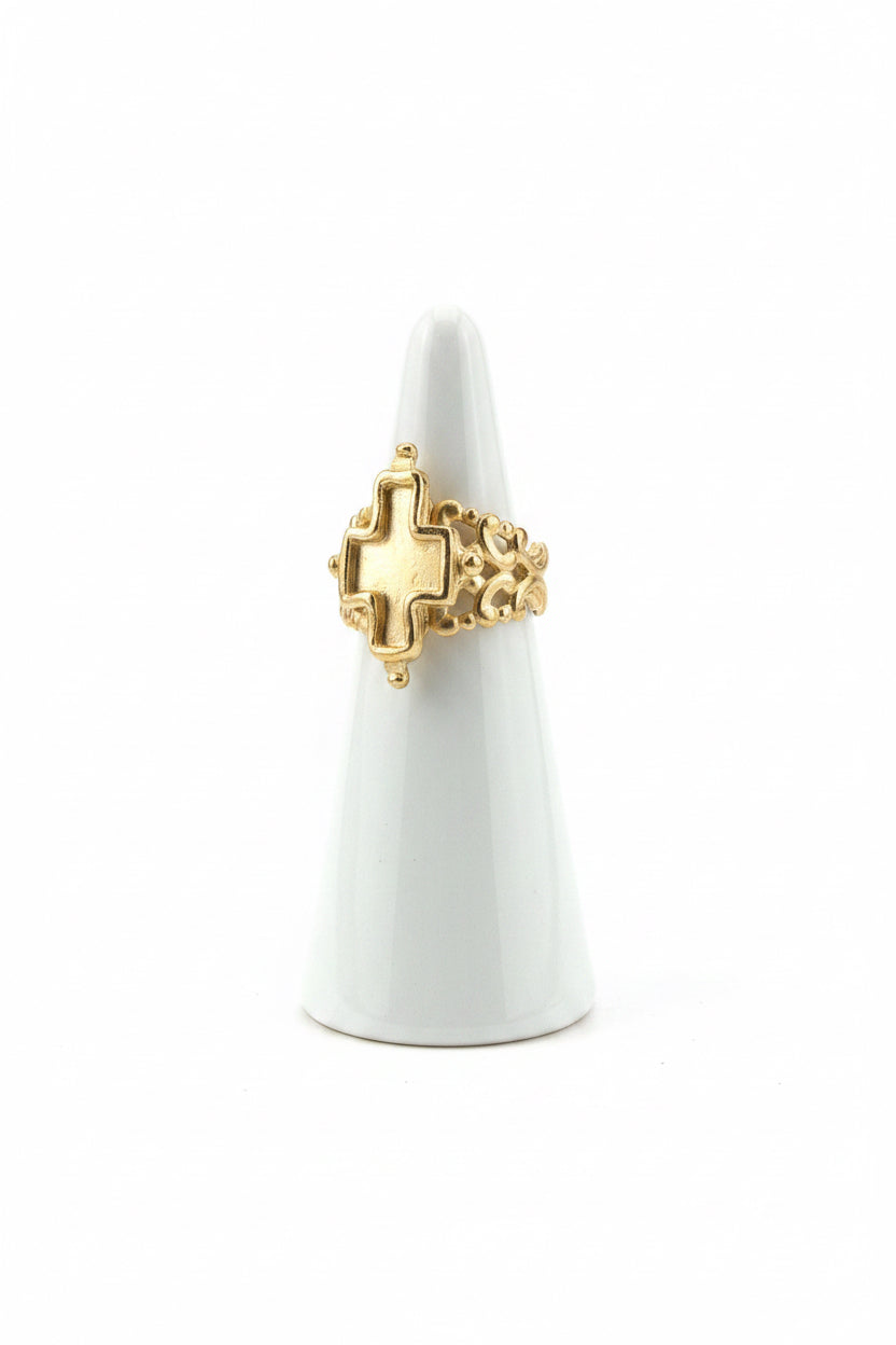 Gold Cross Ring
