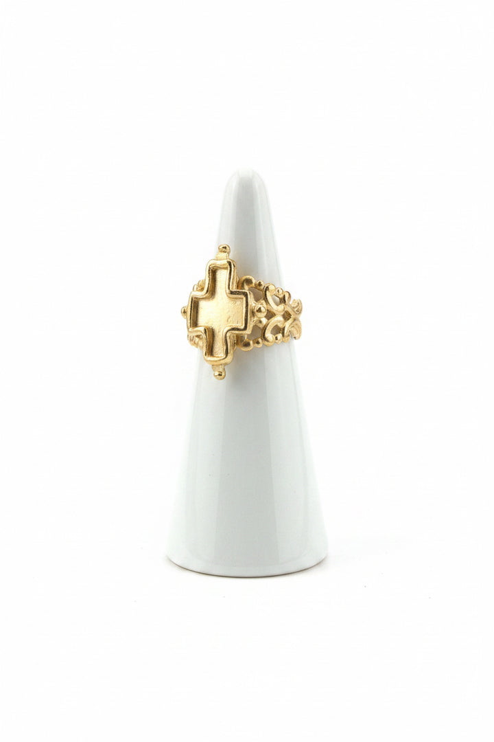 Gold Cross Ring
