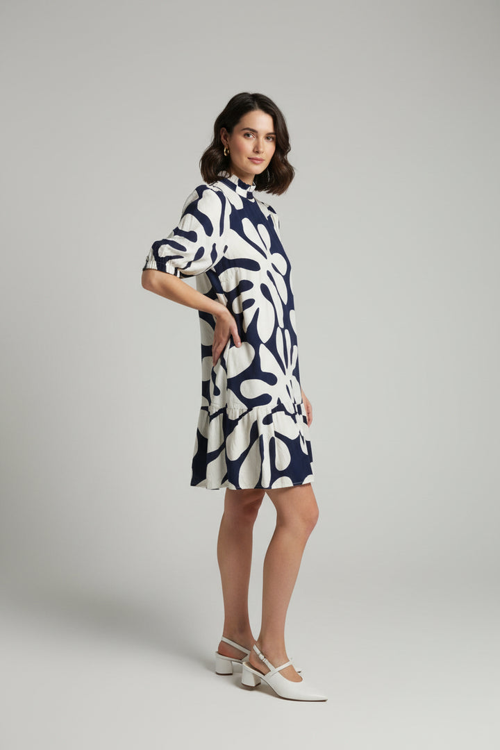 GEOMETRIC PATTERN SHORT DRESS