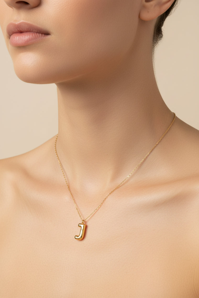 Bubble Initial Necklace