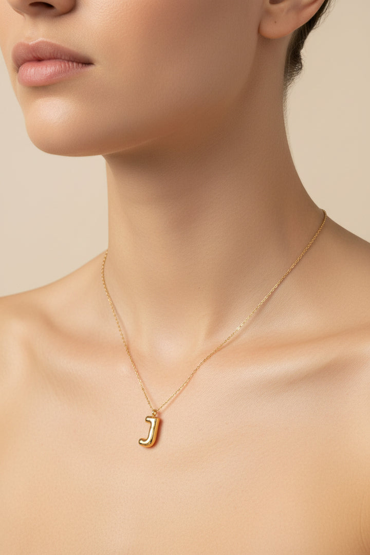 Bubble Initial Necklace