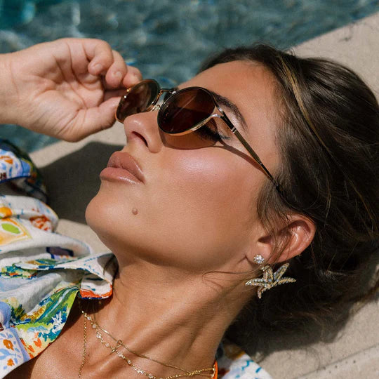 LEMONCELLO GOLD + BROWN SUNGLASSES