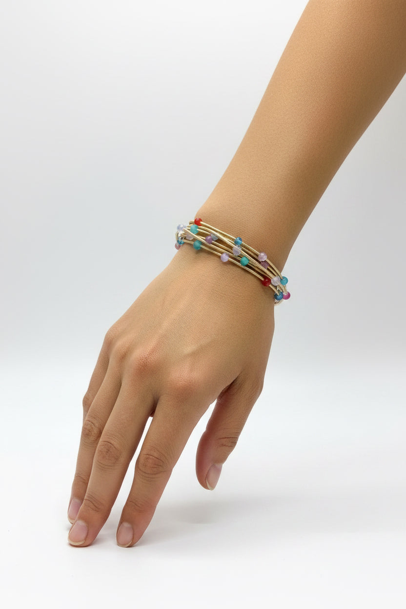 MULTI STRAND STRETCH BRACELETS (SET OF 6)
