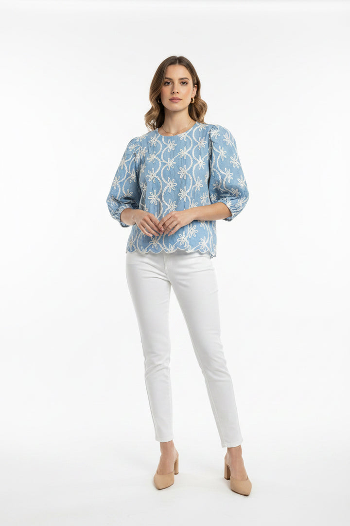 EMBROIDERED TOP