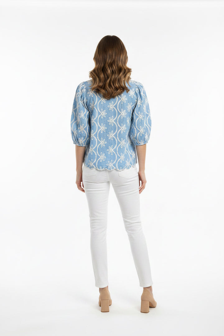 EMBROIDERED TOP