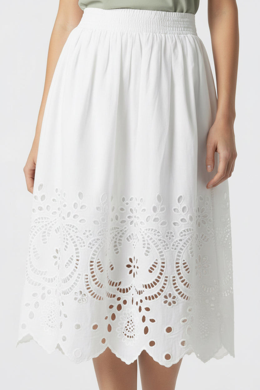 Eyelet Lace Skirt