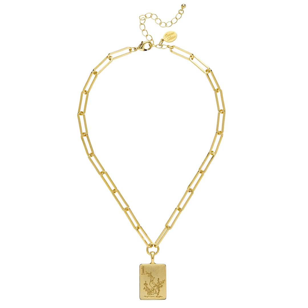 BIRD BAM MAHJONG LARGE PAPERCLIP NECKLACE