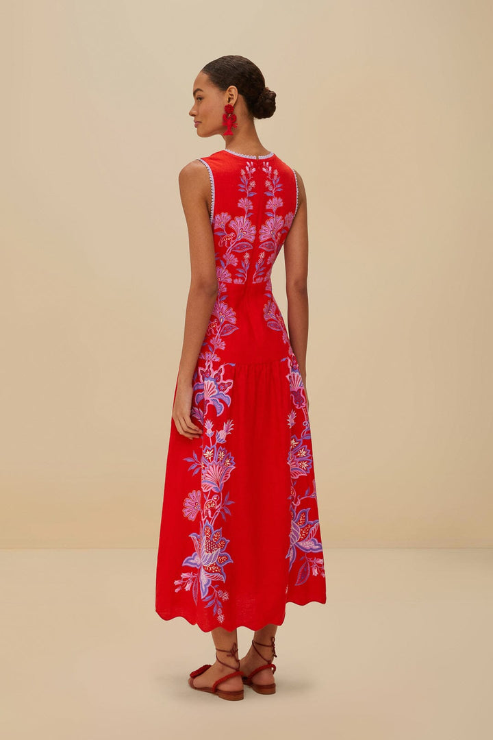 Porcelain Garden Midi Dress