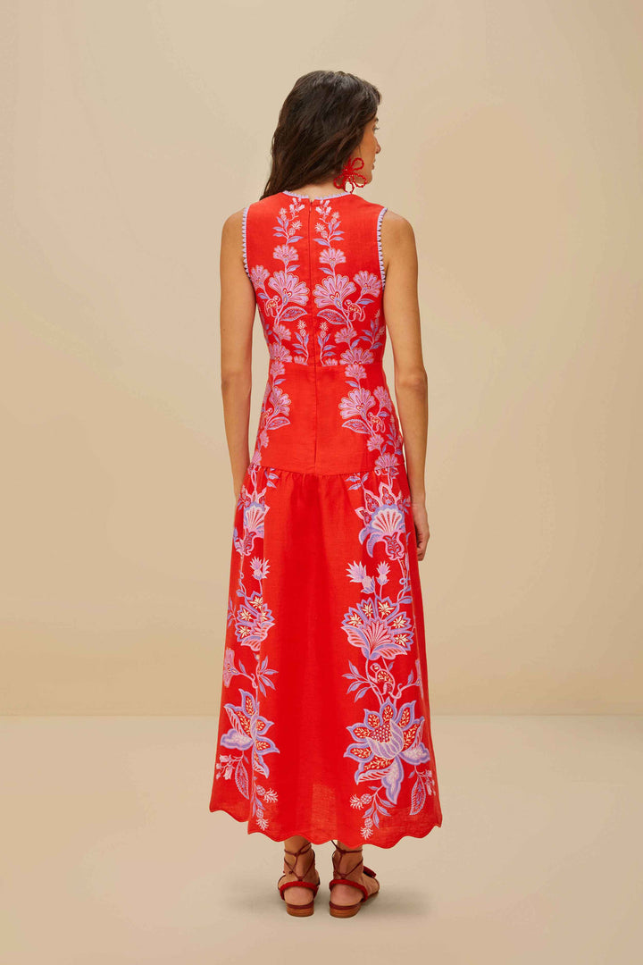 Porcelain Garden Midi Dress