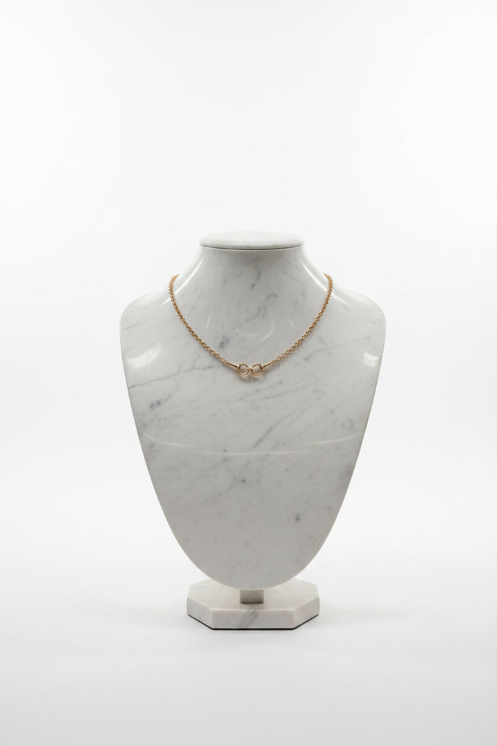 GOLD DOUBLE HORSE BIT NECKLACE