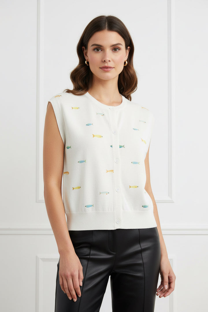 SHORT SLEEVE LIGHTWEIGHT SWEATER CARDIGAN
