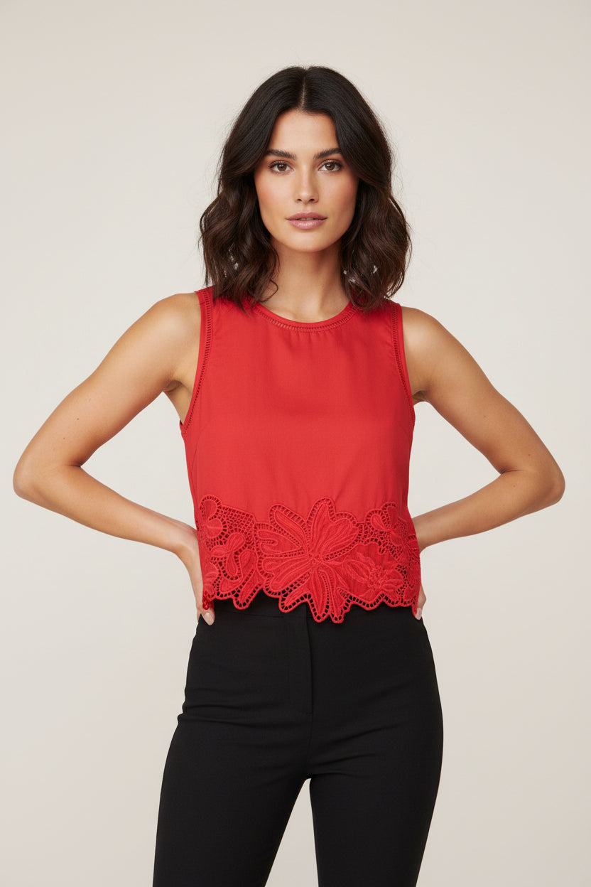 KAYLA EYELET TOP