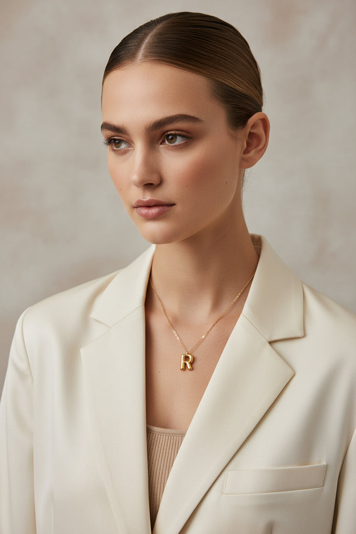 Bubble Initial Necklace