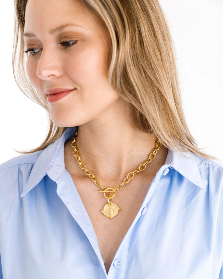 Bee Intaglio Toggle Necklace