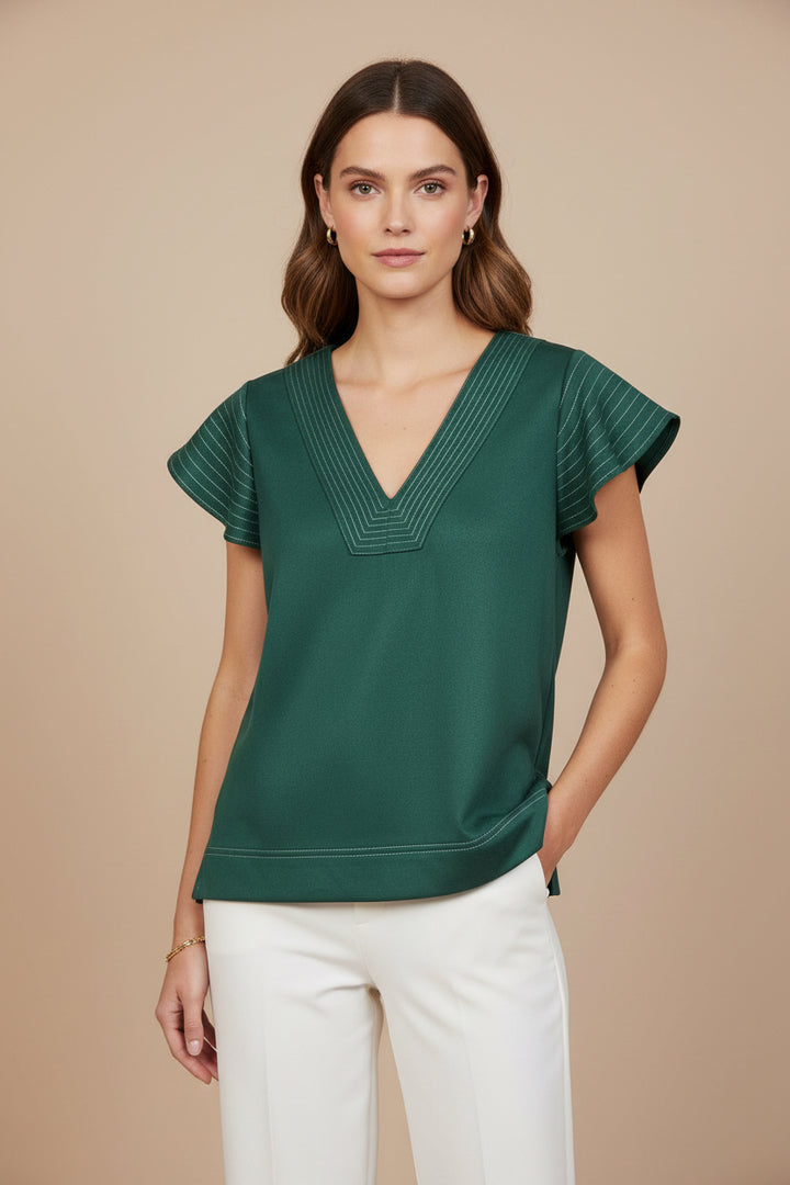 SUEDE STITCH TOP