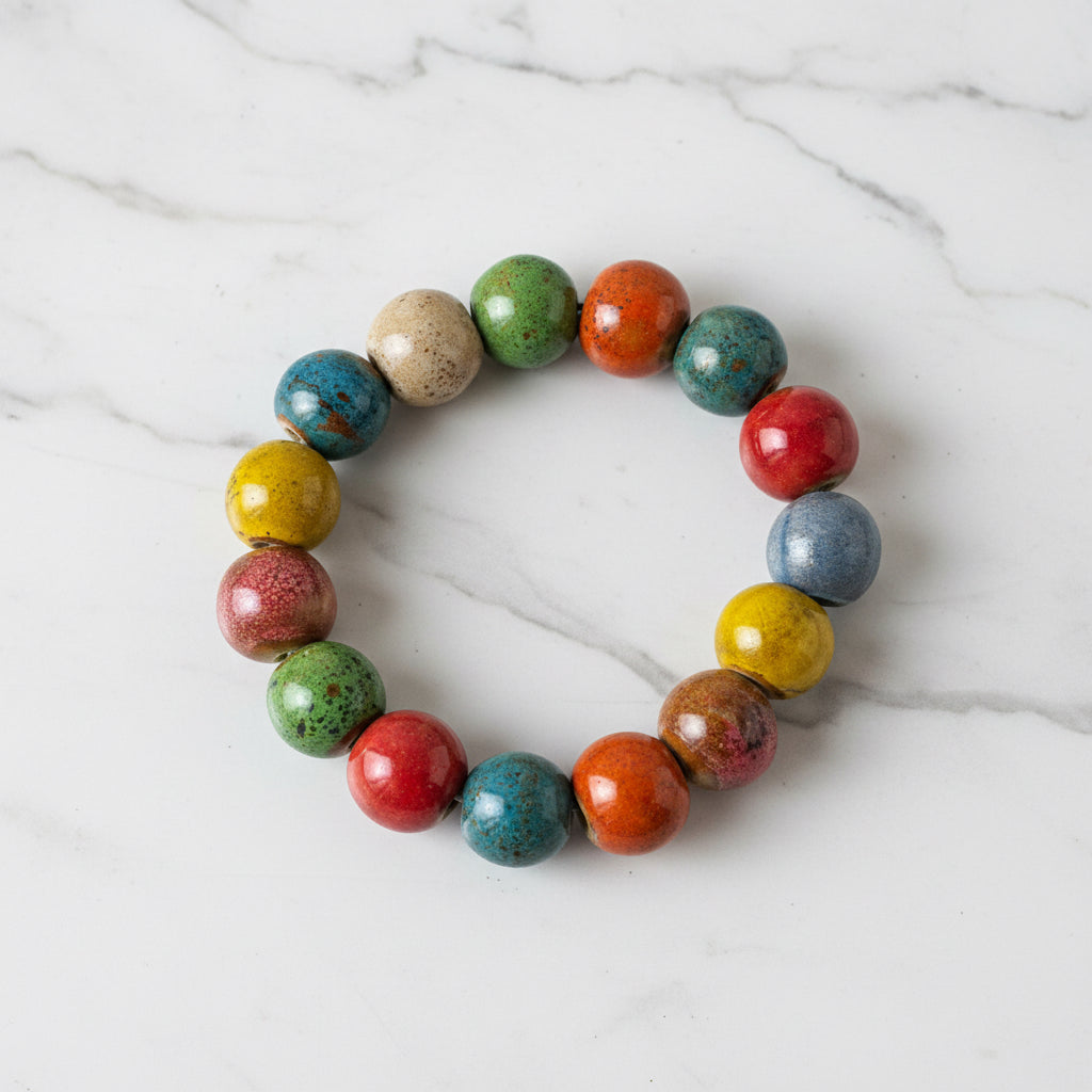 BOHO CERAMIC BEAD BRACELET