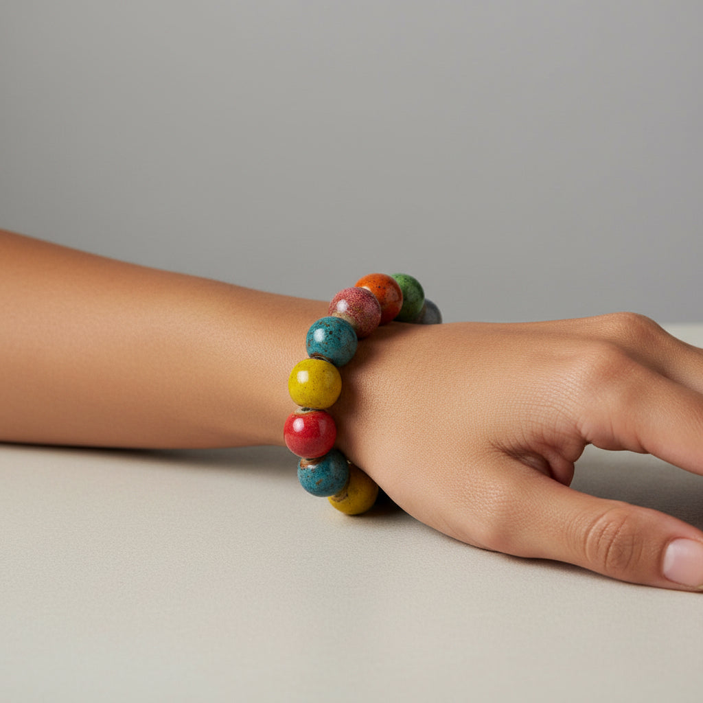 BOHO CERAMIC BEAD BRACELET