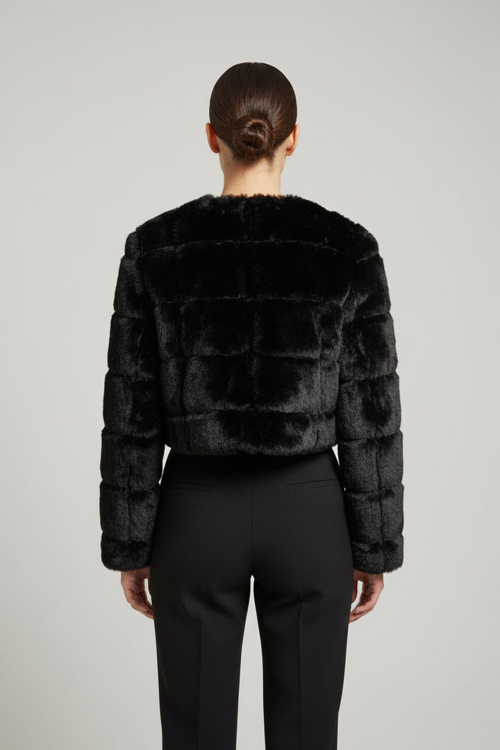 WOVEN FUR JACKET
