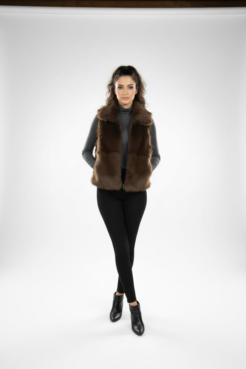 FAUX FUR VEST