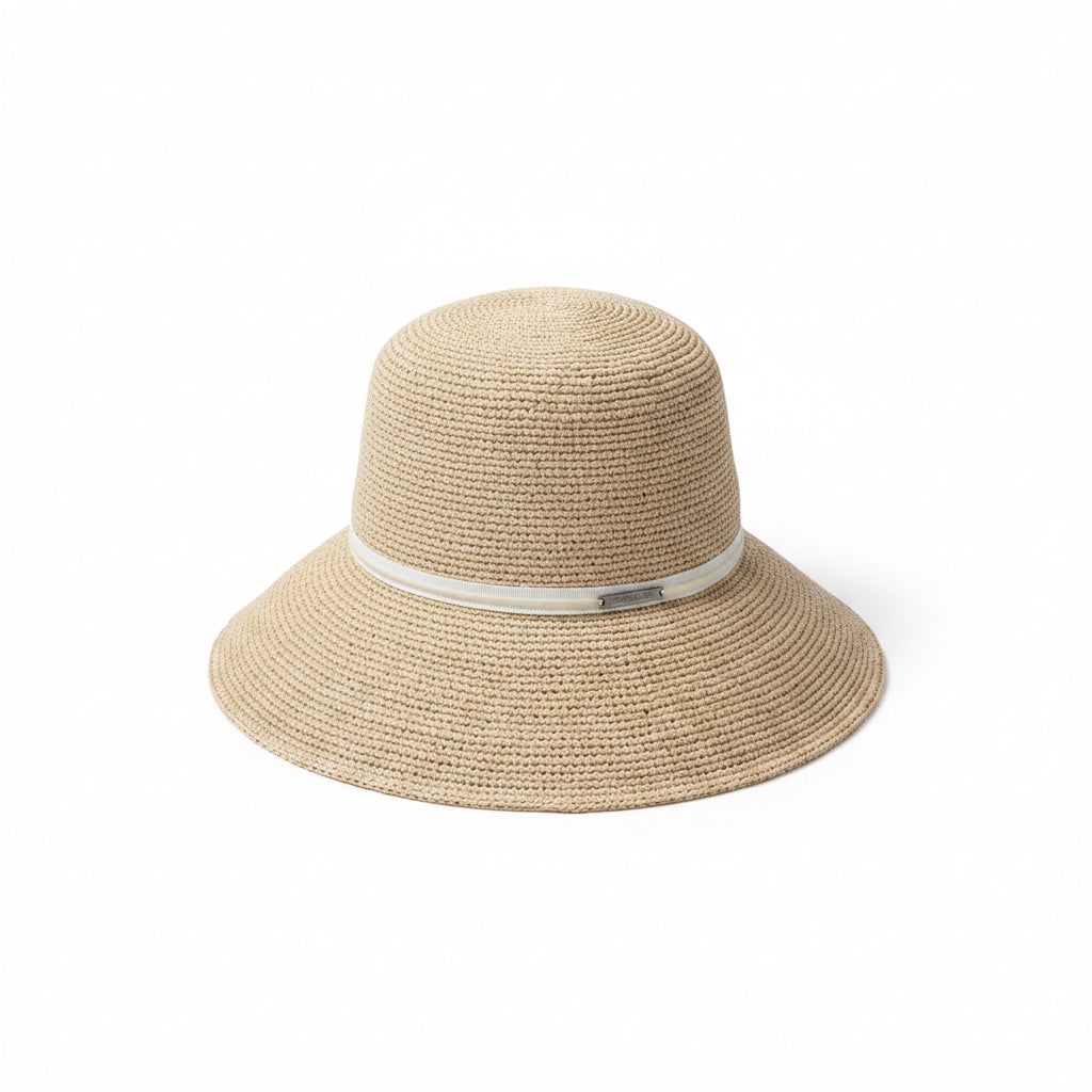 LARGE BRIM RAFFIA BUCKET HAT