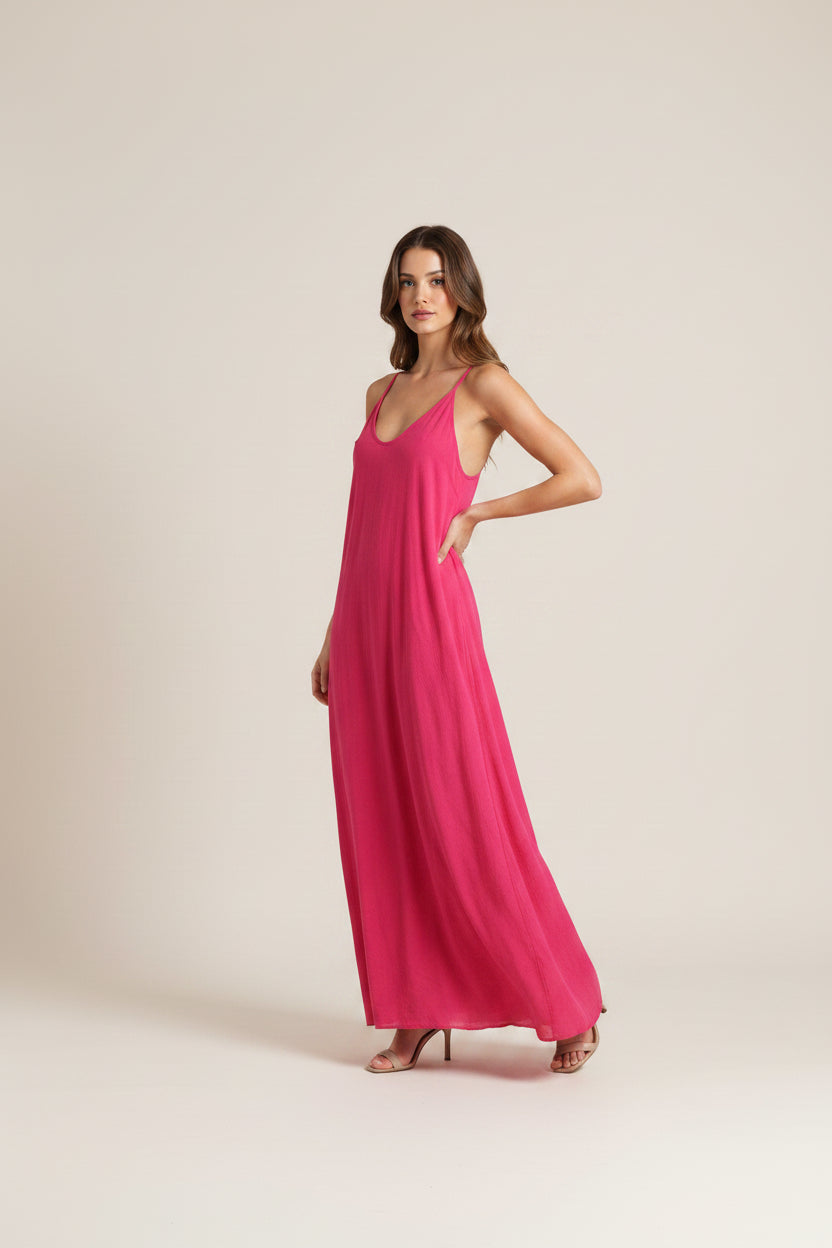 Spaghetti Adjustable Strap Maxi Dress