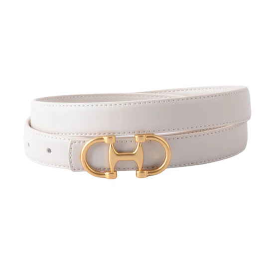 Leather Belt with Equestrian Buckle