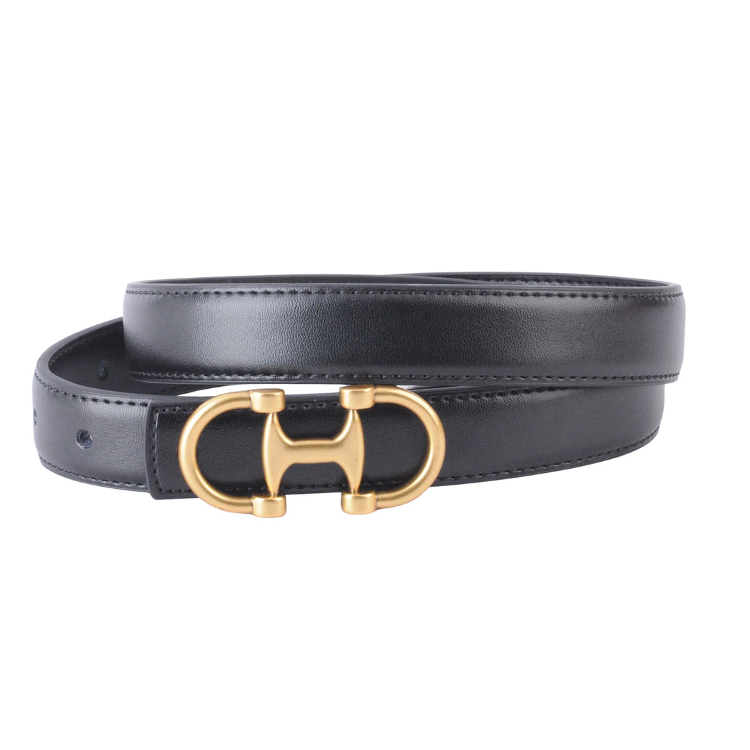 Leather Belt with Equestrian Buckle