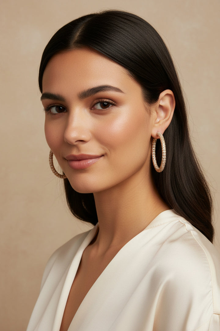 Large Textured Hoop