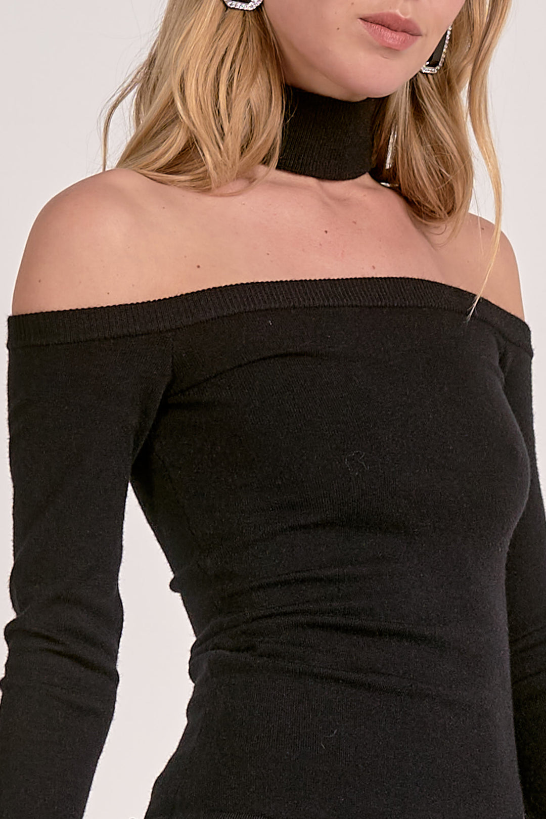 Neck Detail Off the Shoulder Top