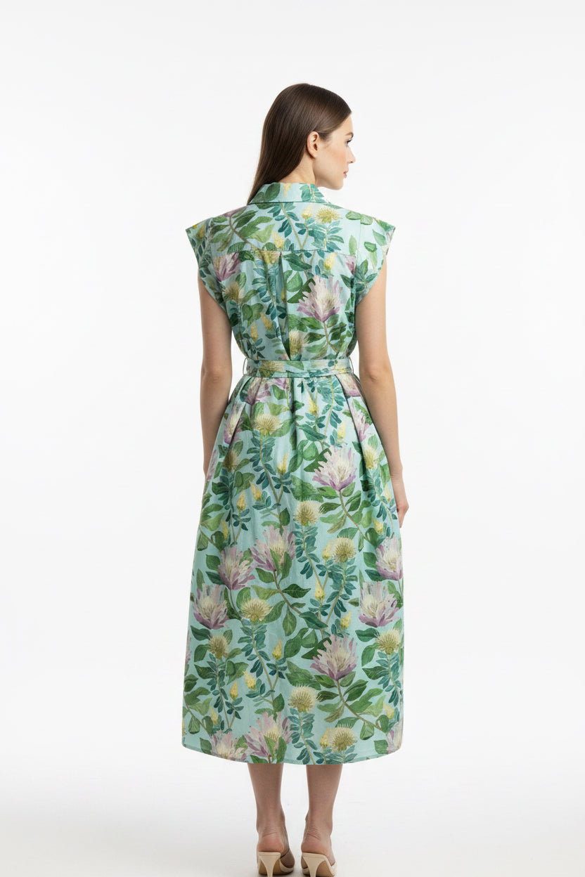 ROUND HEM MIDI DRESS