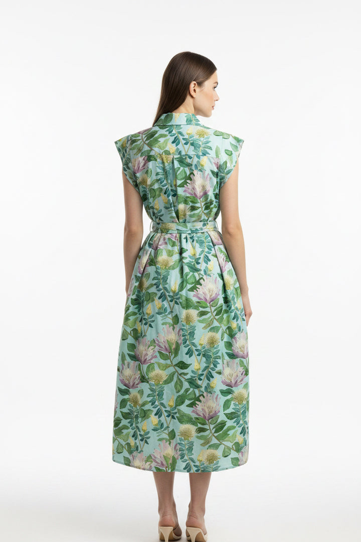 ROUND HEM MIDI DRESS
