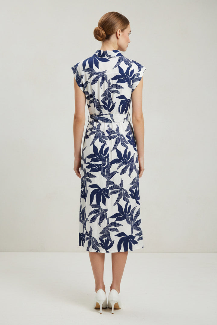 BUTTON DOWN DRESS WITH BELT