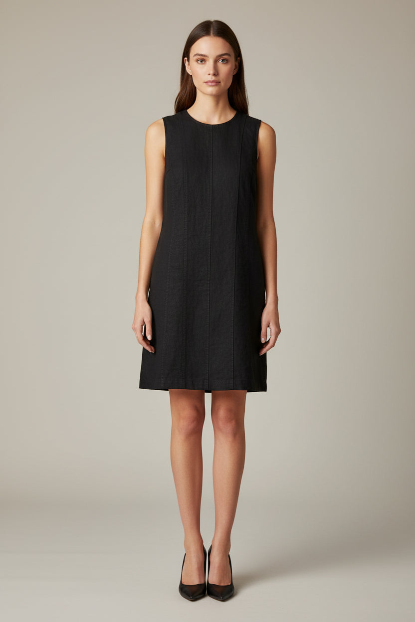 Seamed Zip Back Mini Dress
