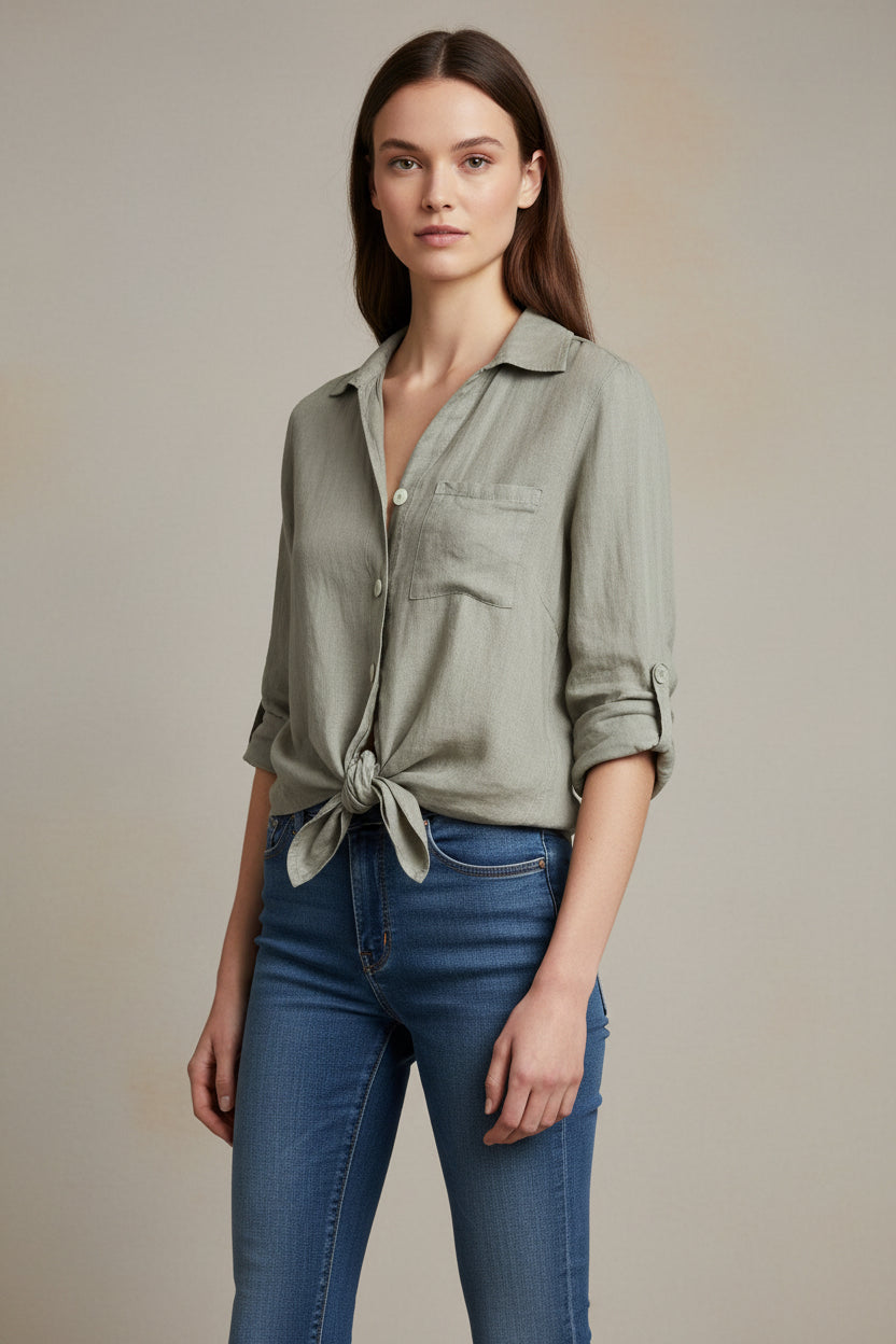 Tie Front Blouse