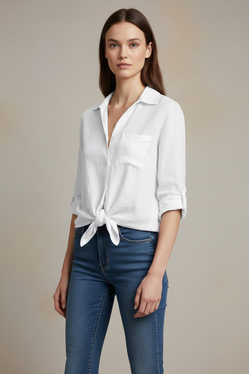 Tie Front Blouse